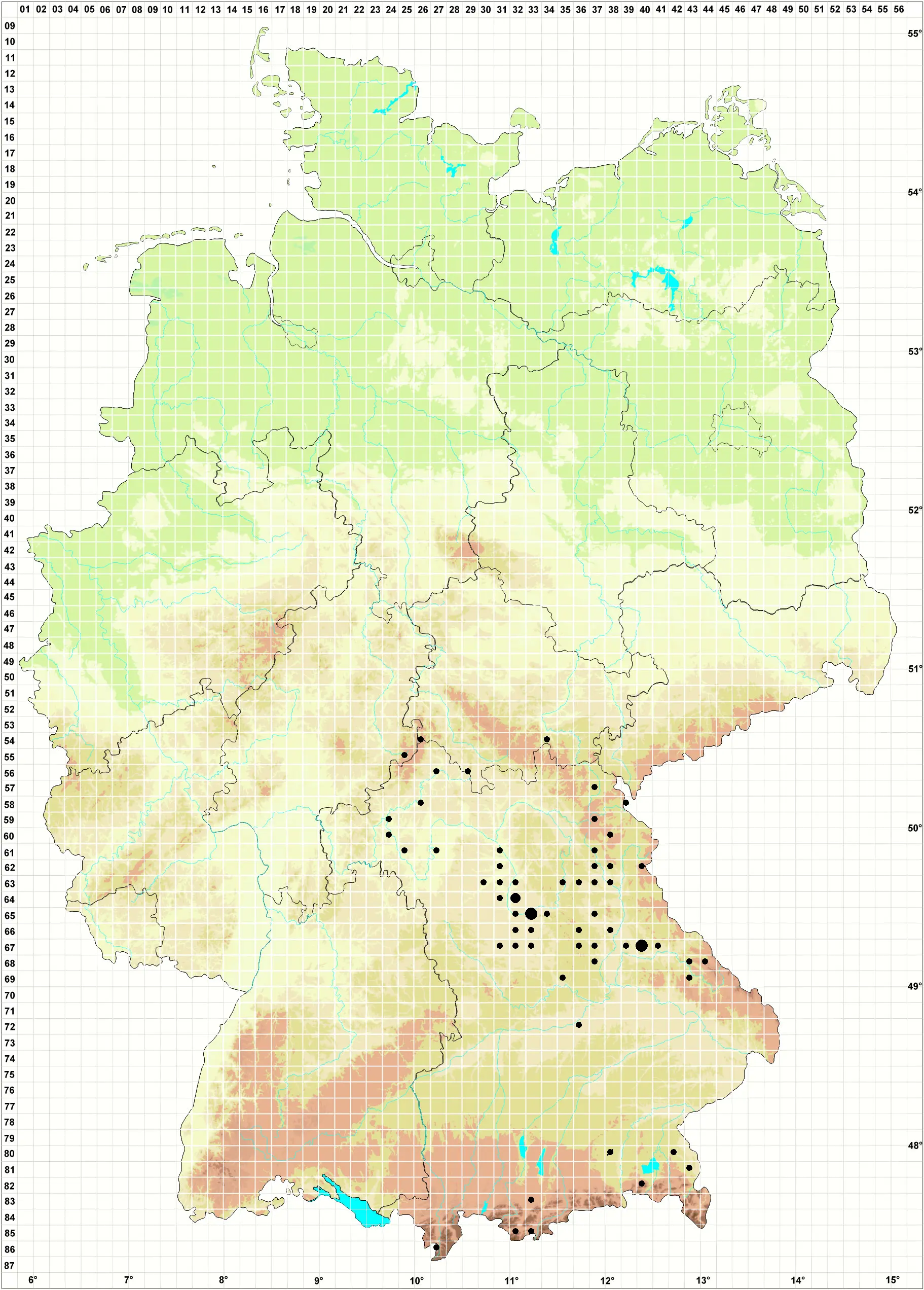 Karte Cladina-Projekt LWF 2012